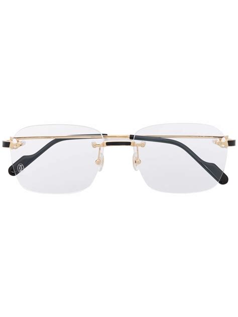 cartier rimless eyeglasses|cartier glasses clear lens.